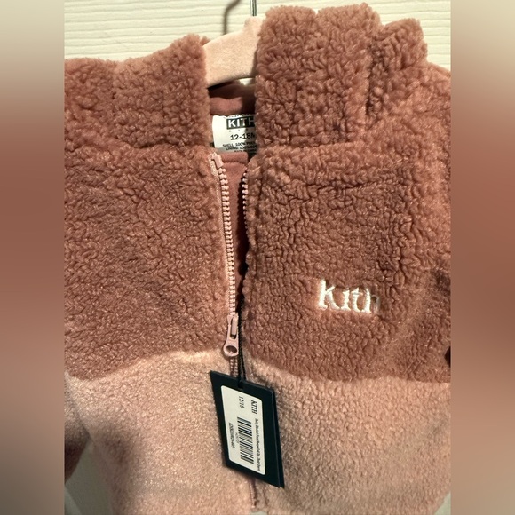 KITH Kids Baby faux Sherpa fleece hoodie pants set Dusty Quartz 12/18months NWT - Picture 9 of 9